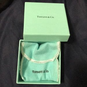 Tiffany & Co. silver drop dual heart necklace